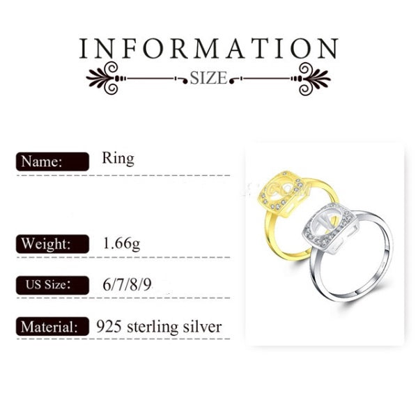 Sterling Silver Timeles Design Pearl Ring Setting