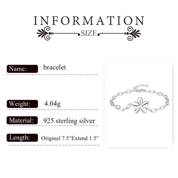 Sterling Silver Pearl Plumeria Bracelet Setting