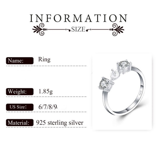 Sterling Silver Star Design Pearl ring Setting