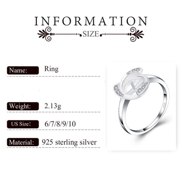 Sterling Silver Circle design Pearl Ring Setting