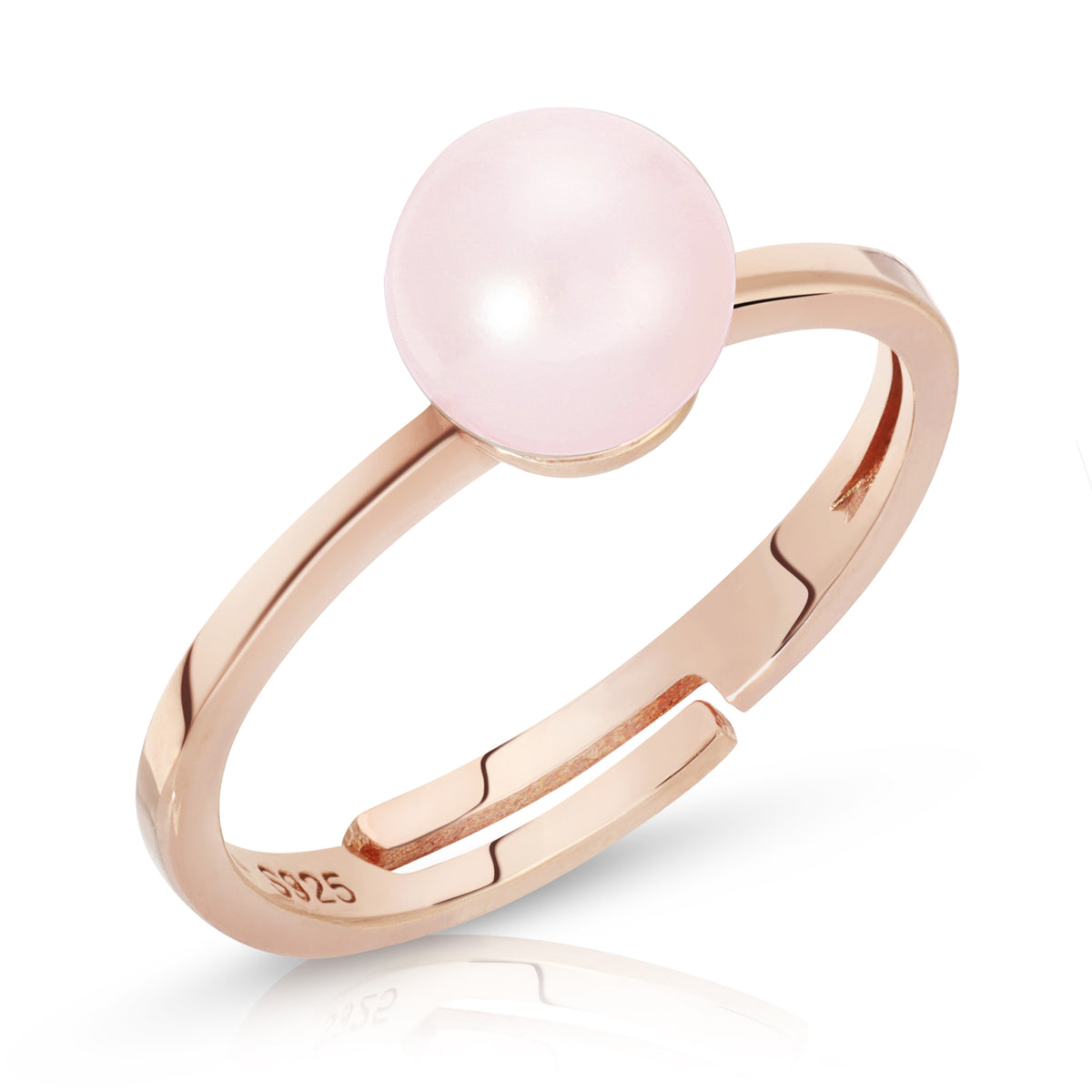 Sterling Silver Simple Pearl Ring