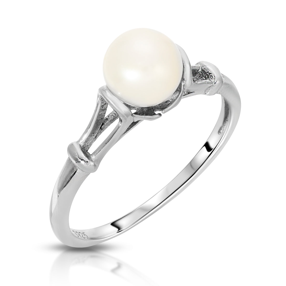 Sterling Silver Simplicity Design Pearl Ring