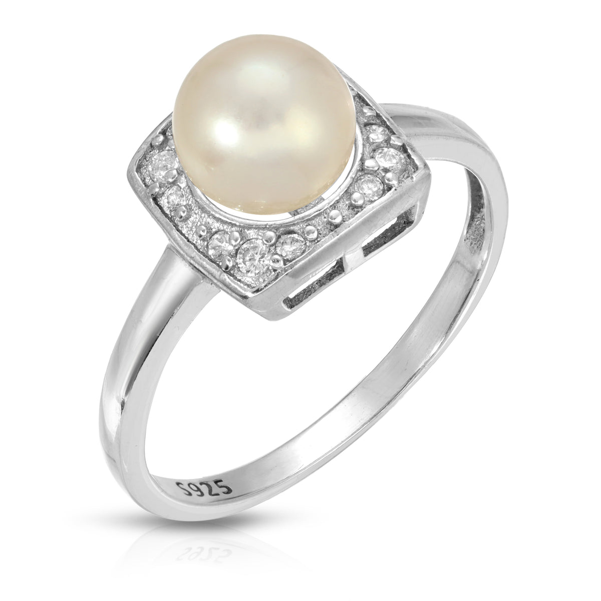 Sterling Silver Timeles Design Pearl Ring Setting