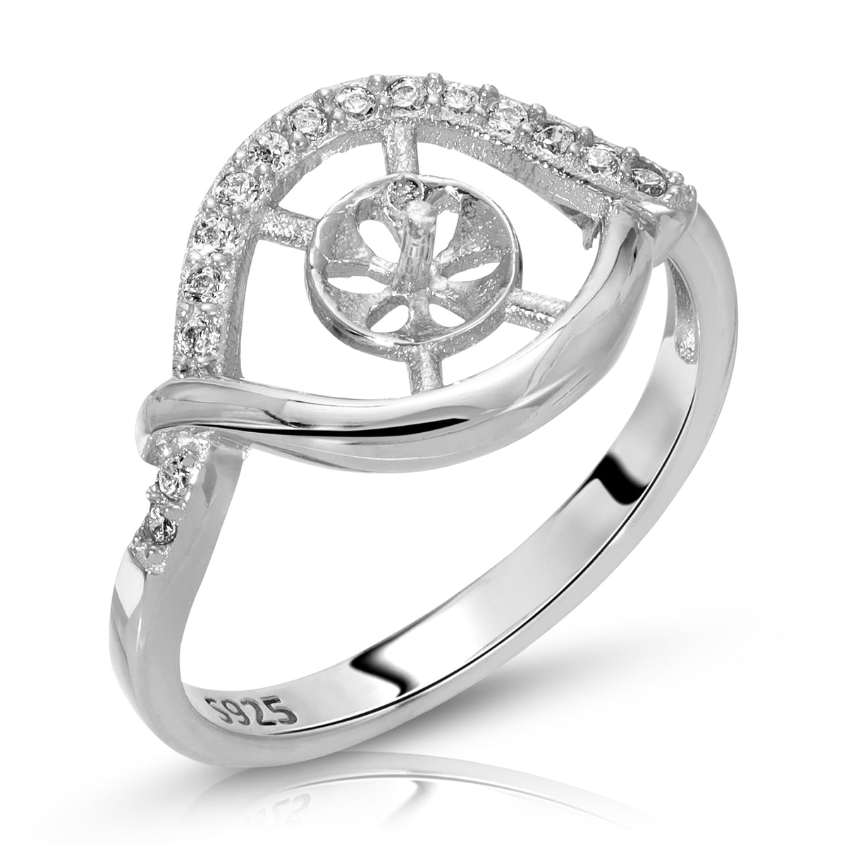Sterling Silver Pearl Ring Setting
