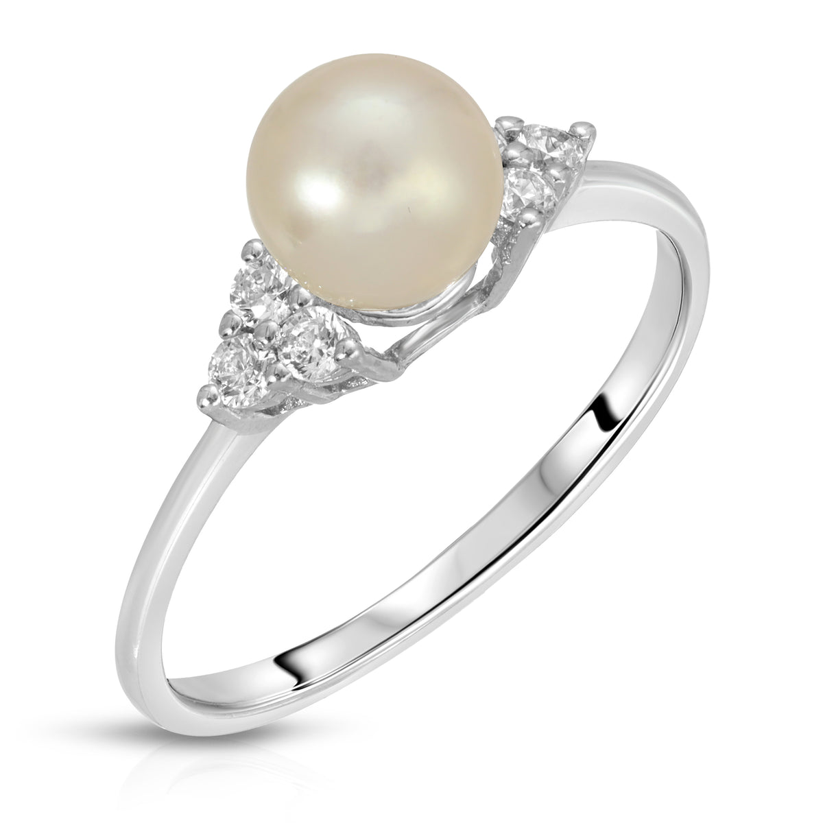 Sterling Silver Classic Design Pearl Ring