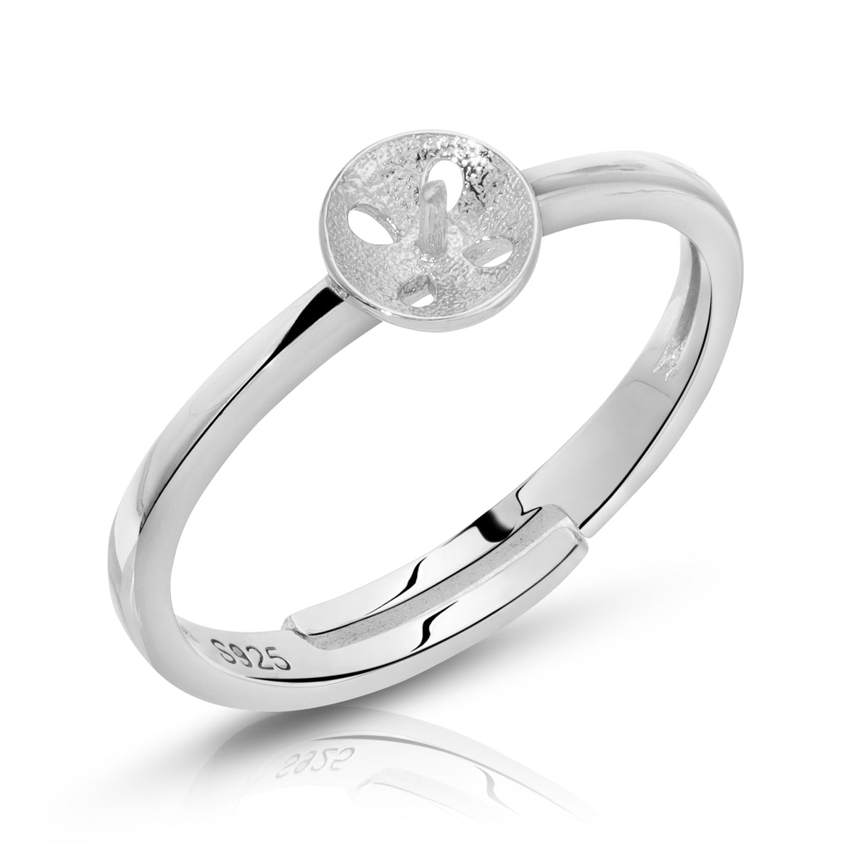 Sterling Silver Simple Pearl Ring