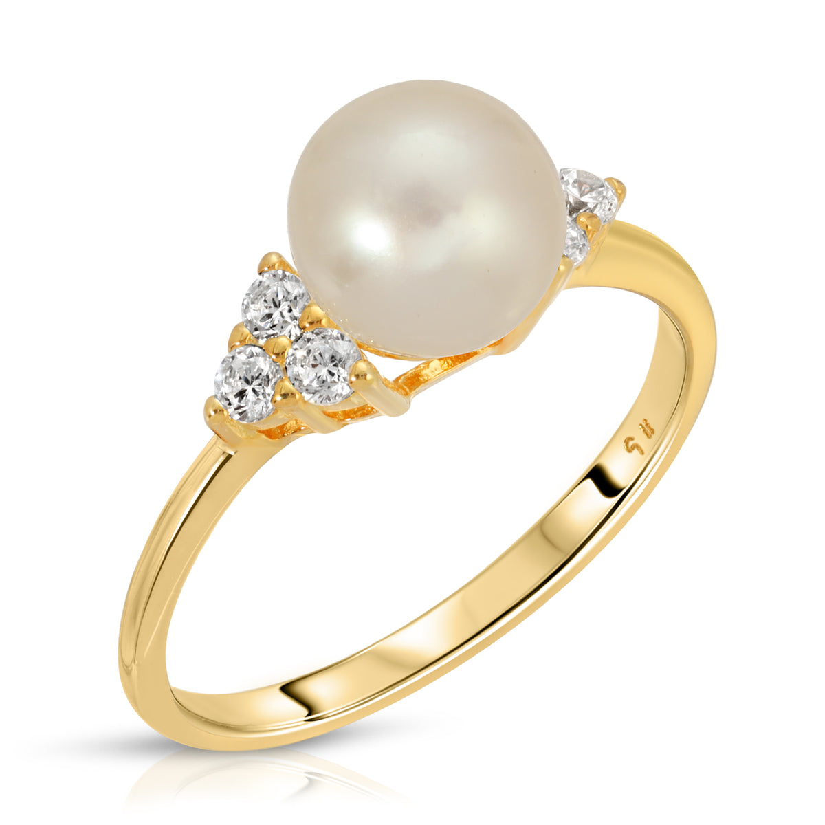 Sterling Silver Classic Design Pearl Ring