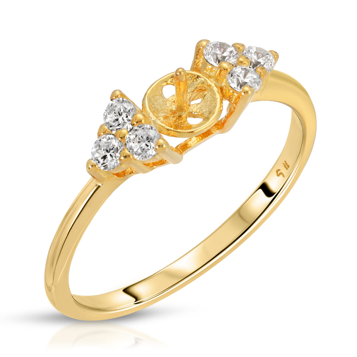 Sterling Silver Classic Design Pearl Ring Setting