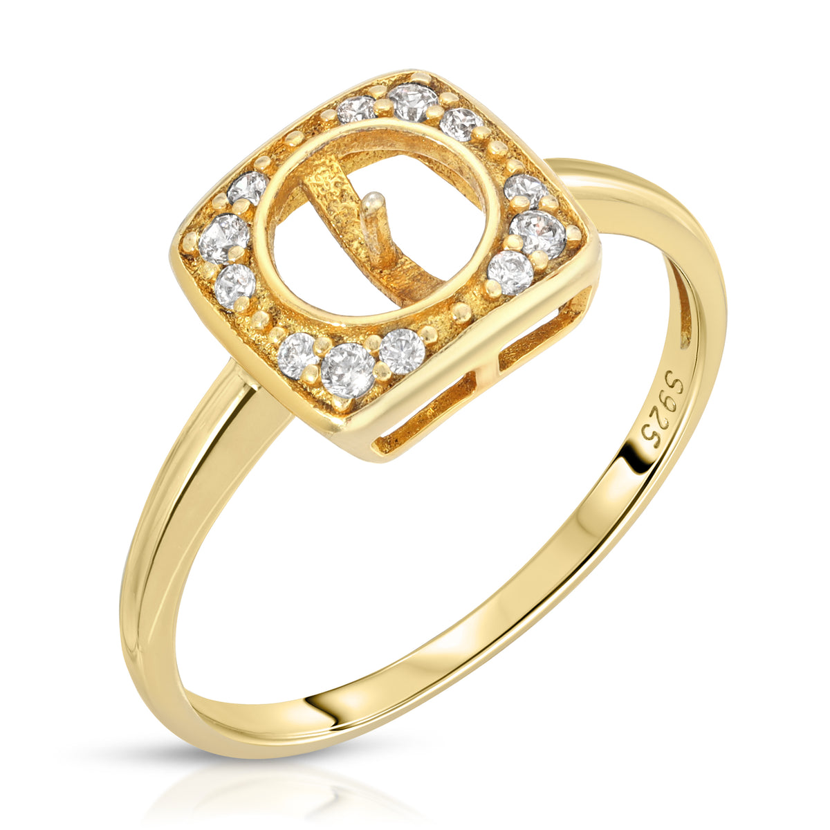 Sterling Silver Timeles Design Pearl Ring Setting