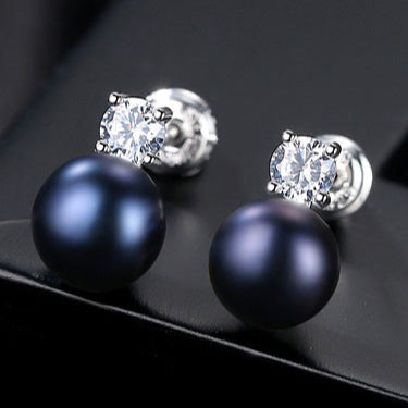 925 Sterling Silver Classic Pearl Stud Earrings