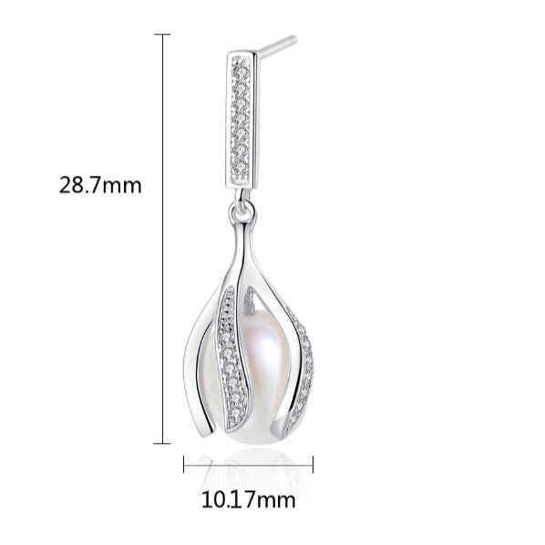 925 Sterling Silver Freshwater Pearl Earrings