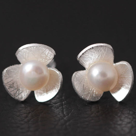 Flower Freshwater Pearls Stud Earring