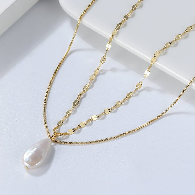 925 Sterling Silver Freshwater Pearl Multi Strand Necklace