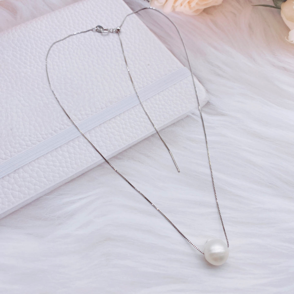 Minimalist Freshwater Pearl Necklace - 925 Sterling Silver