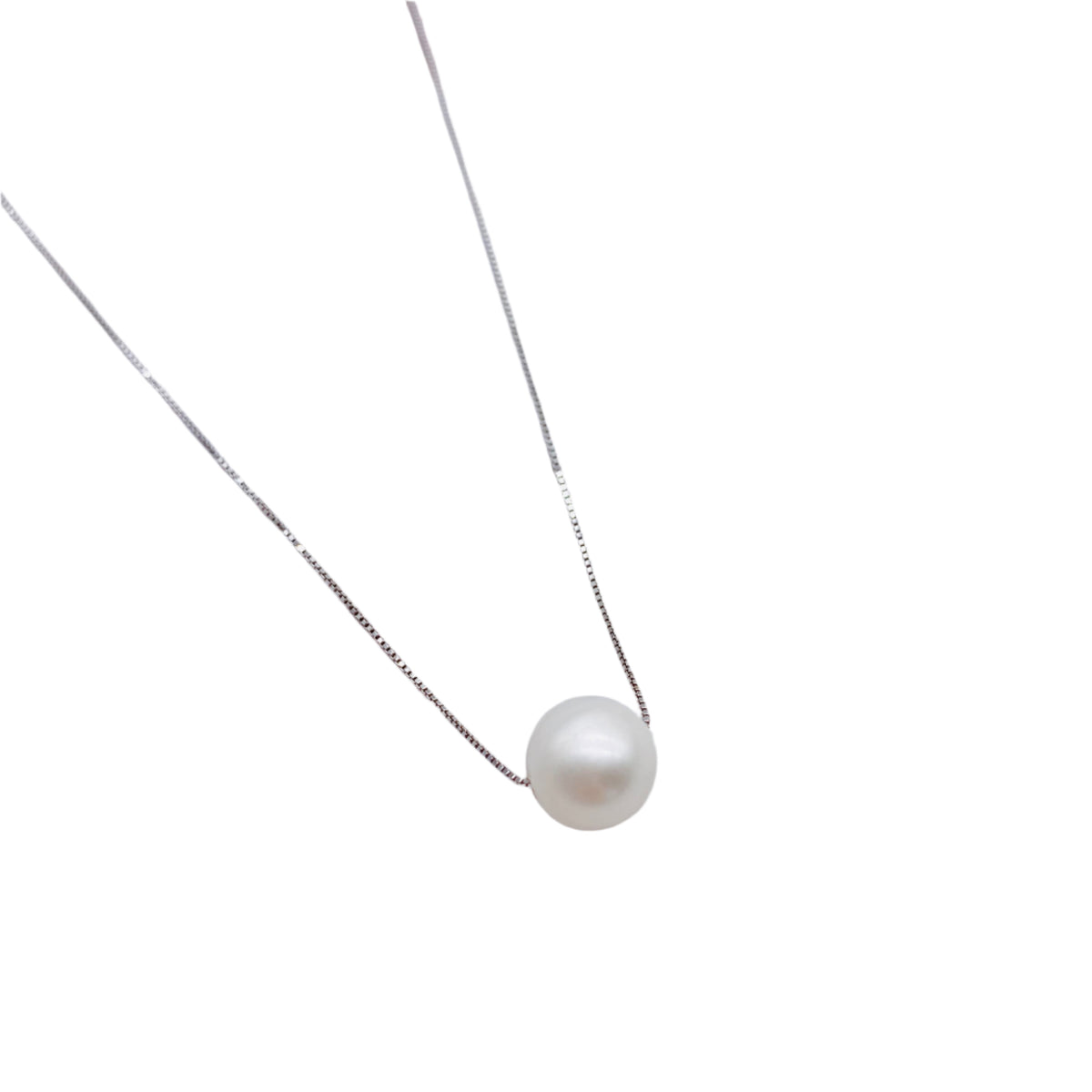 Minimalist Freshwater Pearl Necklace - 925 Sterling Silver