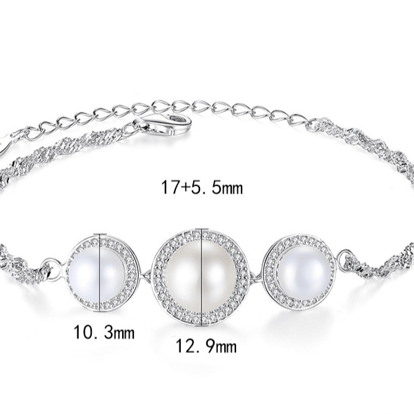 925 Sterling Silver Freshwater Pearl Bracelet