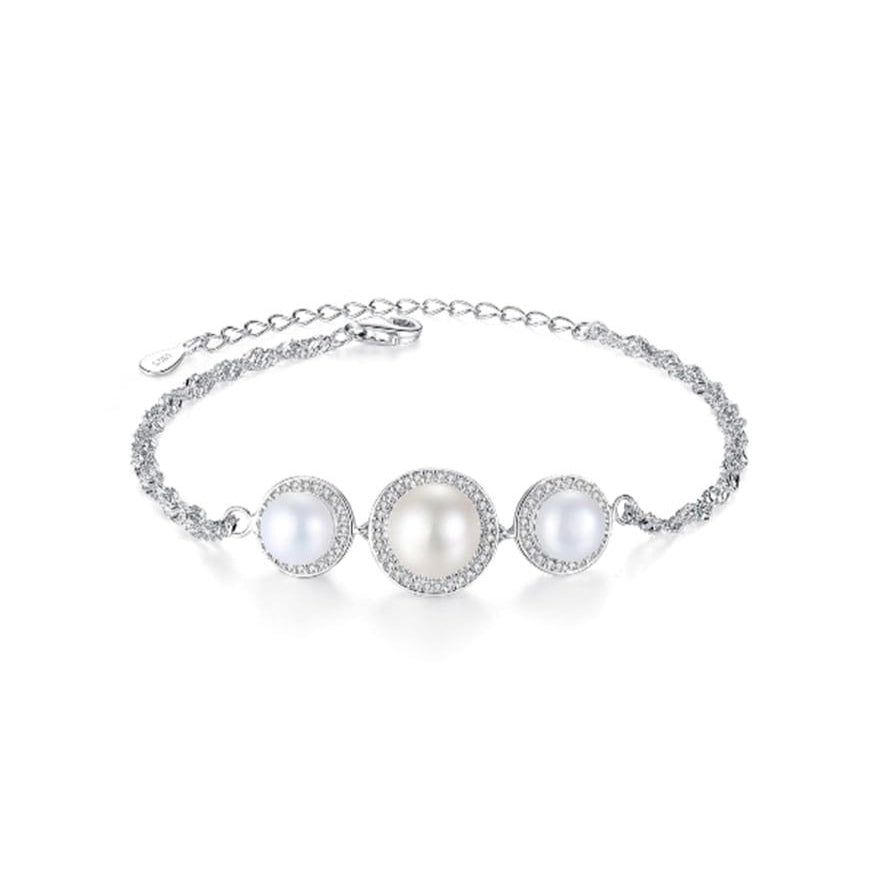 925 Sterling Silver Freshwater Pearl Bracelet