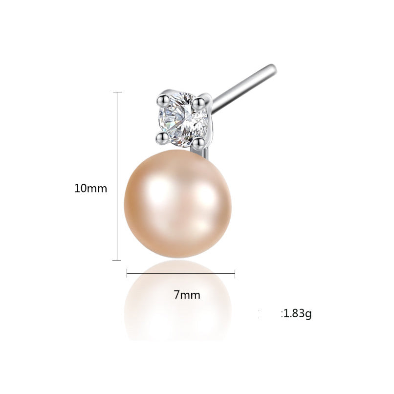 925 Sterling Silver Classic Pearl Stud Earrings