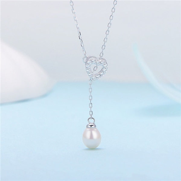 Sterling Silver Pearl Heart Necklace Setting