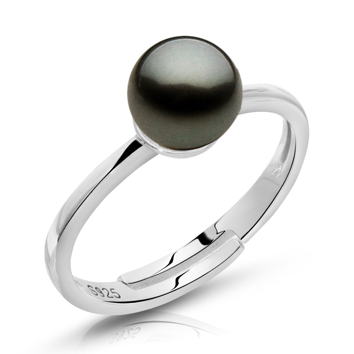Sterling Silver Simple Pearl Ring