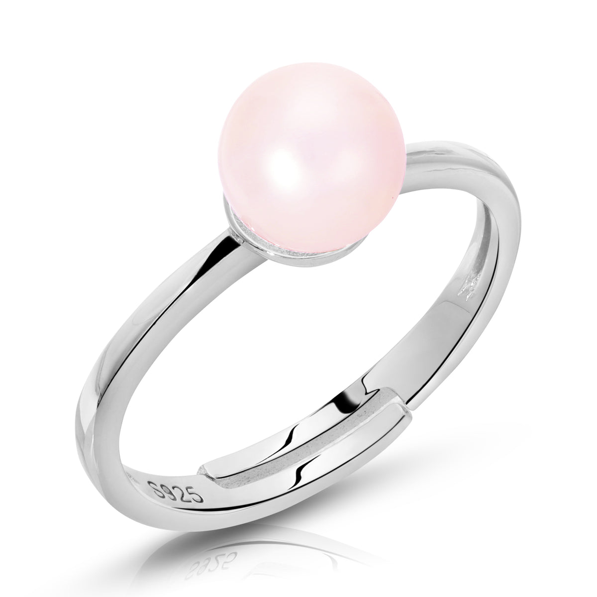 Sterling Silver Simple Pearl Ring