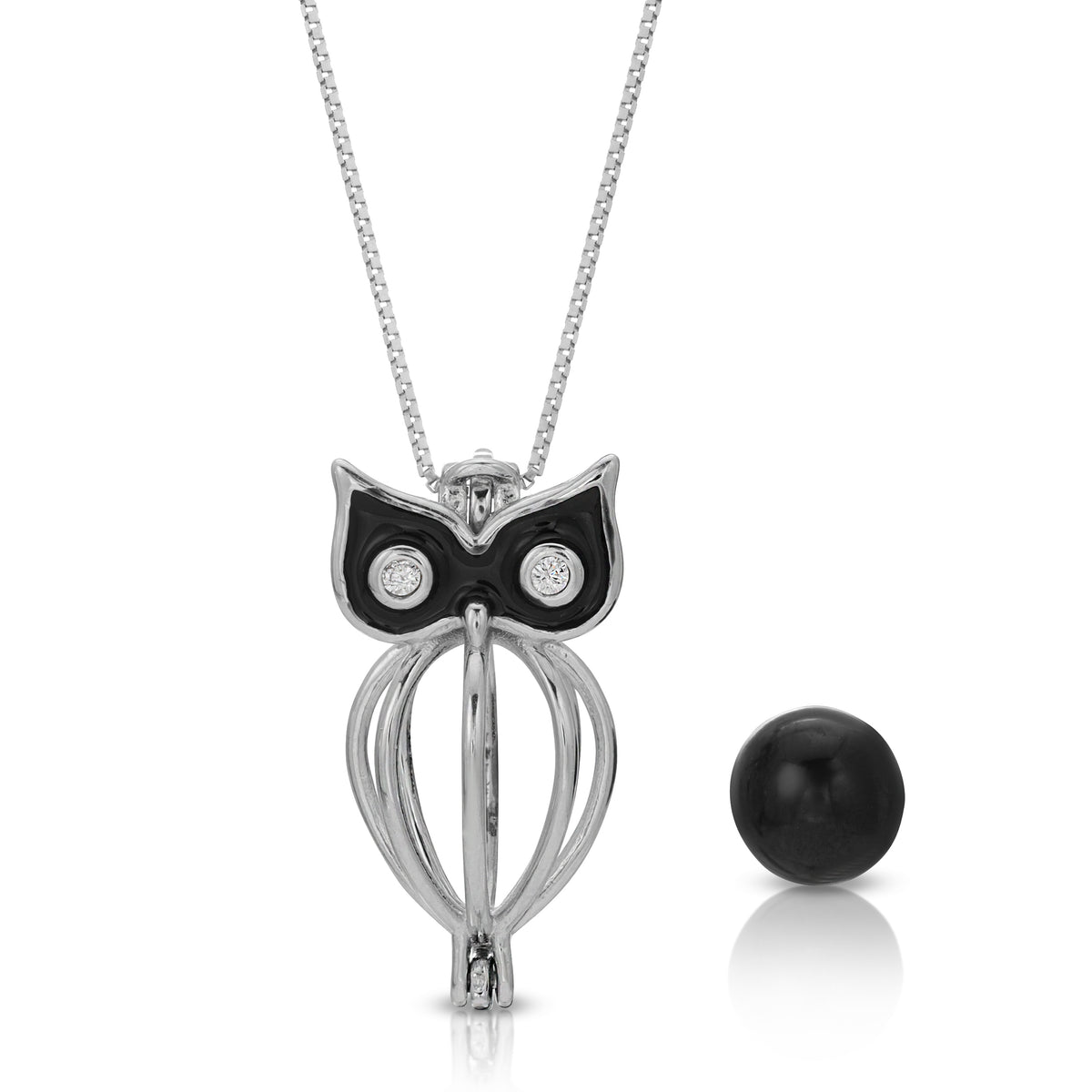 Sterling Silver Pearl Owl Cage Pendant Setting