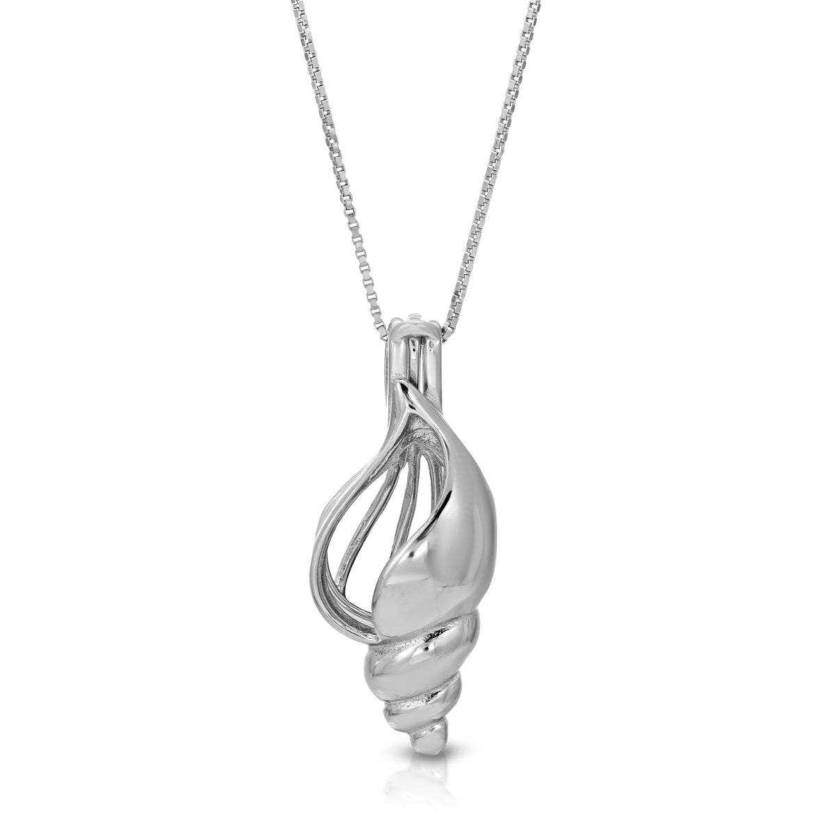 Sterling Silver Pearl Shell Cage Pendant Setting