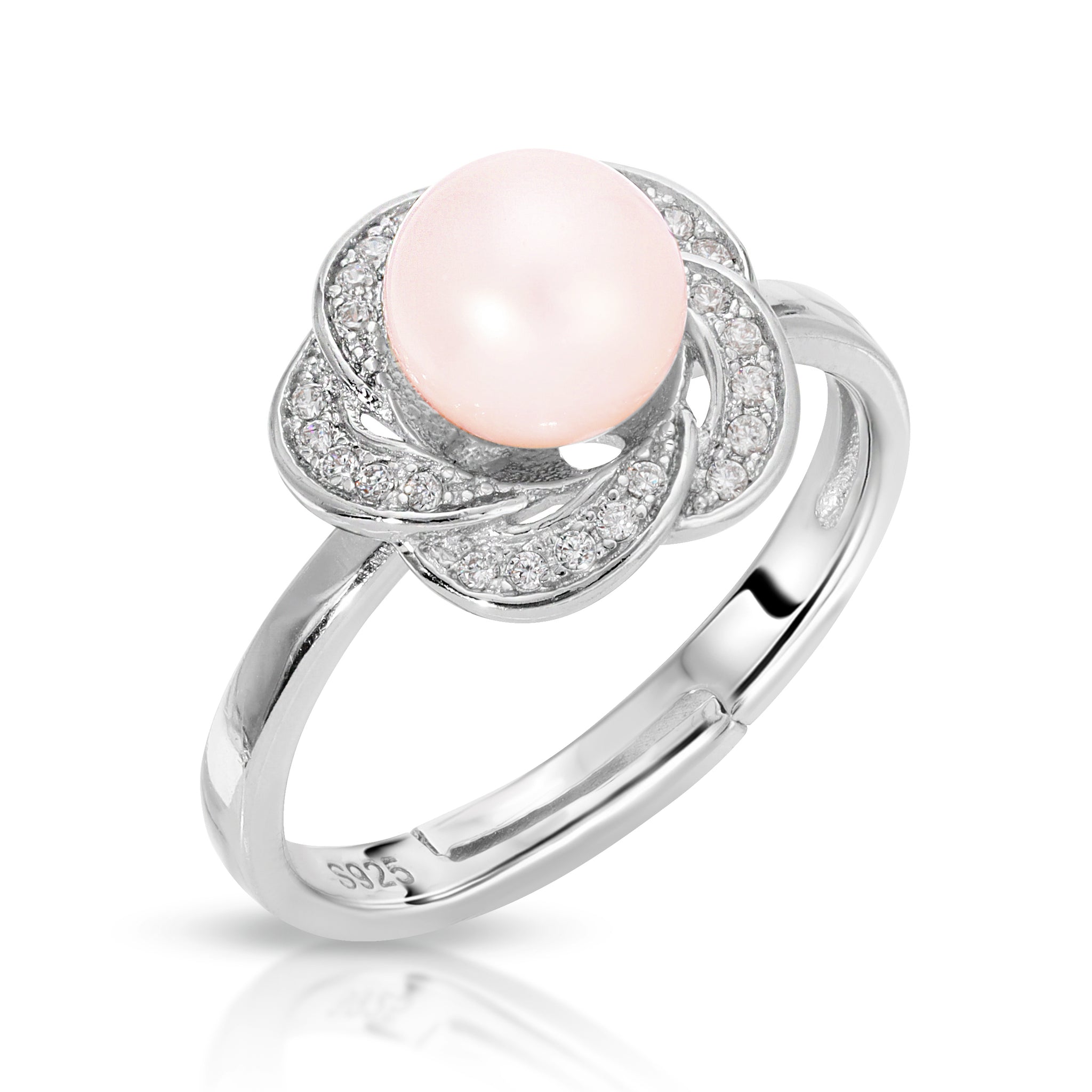 Rectangle Moti Ring | Buy Silver Rectangle Moti Ring Jewellery Online