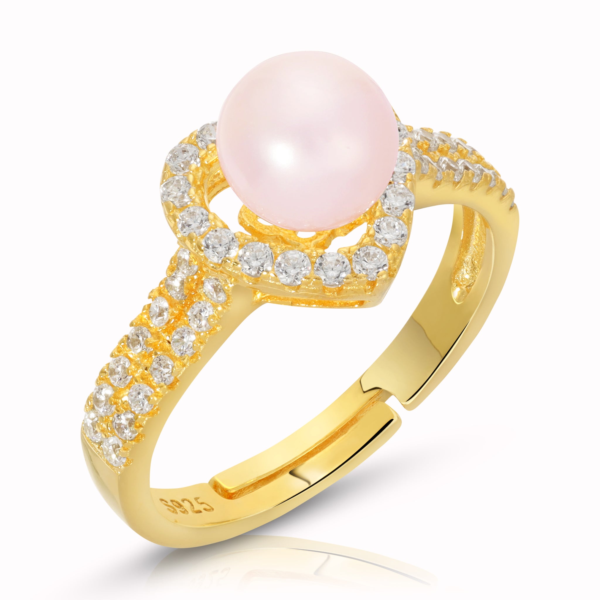 Baroque ring. 17 mm white irregular pearls. 925 sterling silver.  Adjustable. Ladies silver ring. Irregular pearl ring | Wish